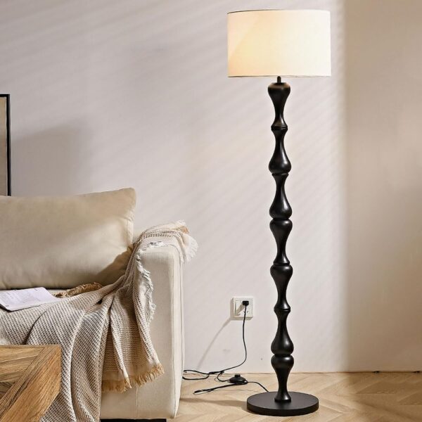 SAJAAVA Wooden Floor Lamp – Warm Finish